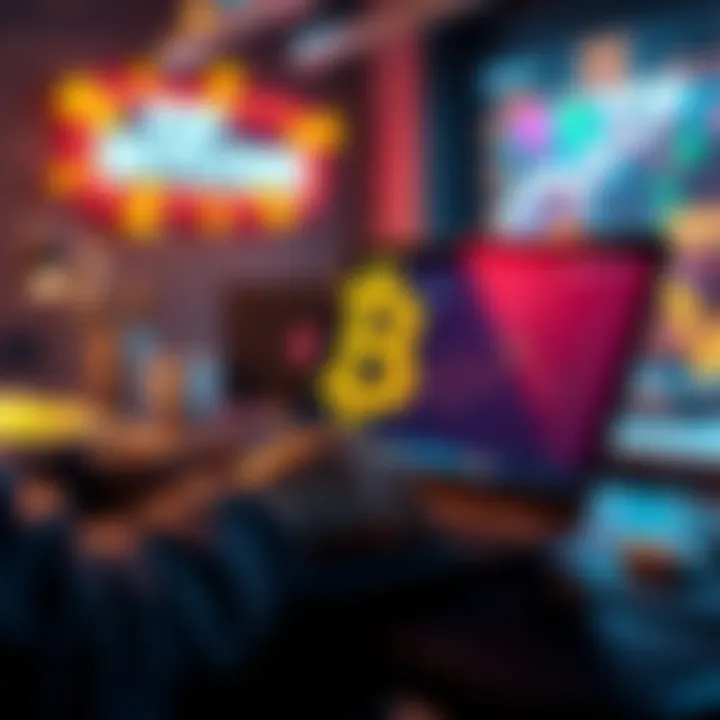 Person using a laptop to access P2P market for Bitcoin purchase without KYC verification