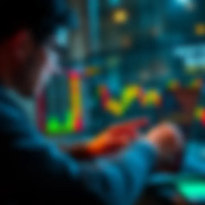 A person looking at cryptocurrency exchange options on a laptop, focusing on Bitcoin trading