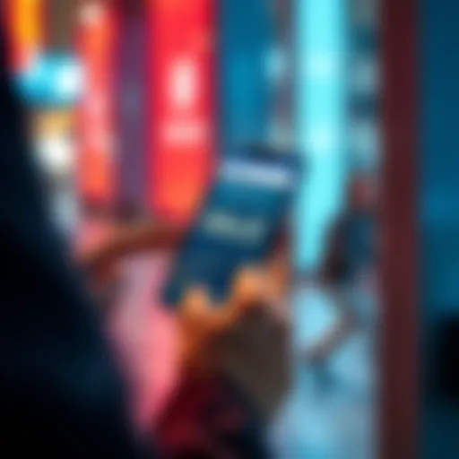 Buying Cryptocurrency with Zelle A person using a smartphone to buy cryptocurrency with Zelle, displaying a digital wallet on the screen.