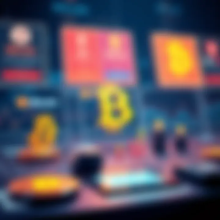 A graphic showing various platforms for purchasing Bitcoin with icons representing exchanges and wallets
