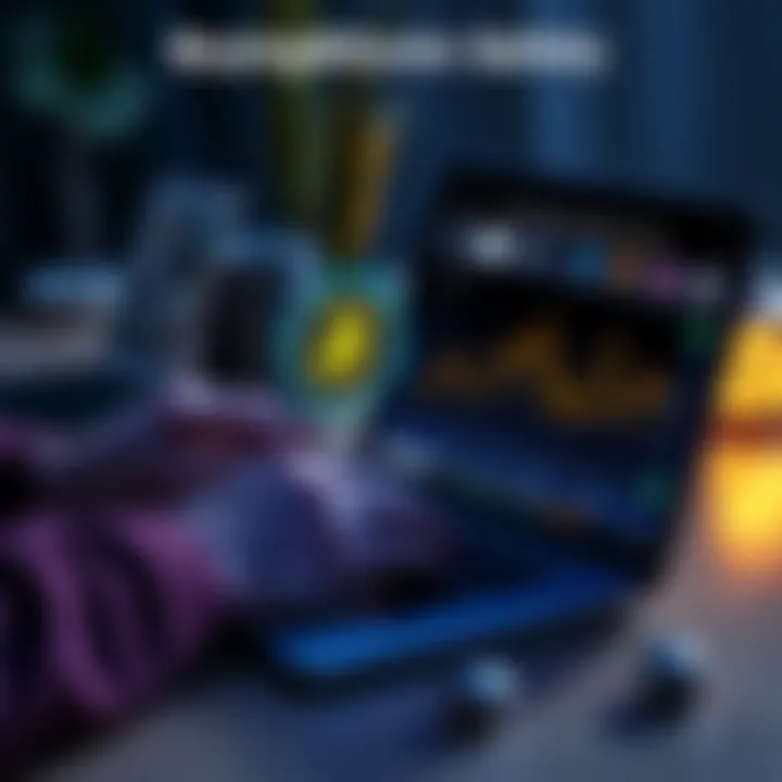 A person reviewing Bitcoin storage options on a laptop with a digital wallet on the screen