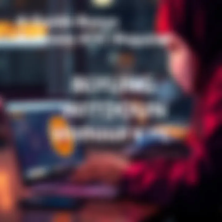 A person purchasing Bitcoin anonymously on a laptop with a secure payment method