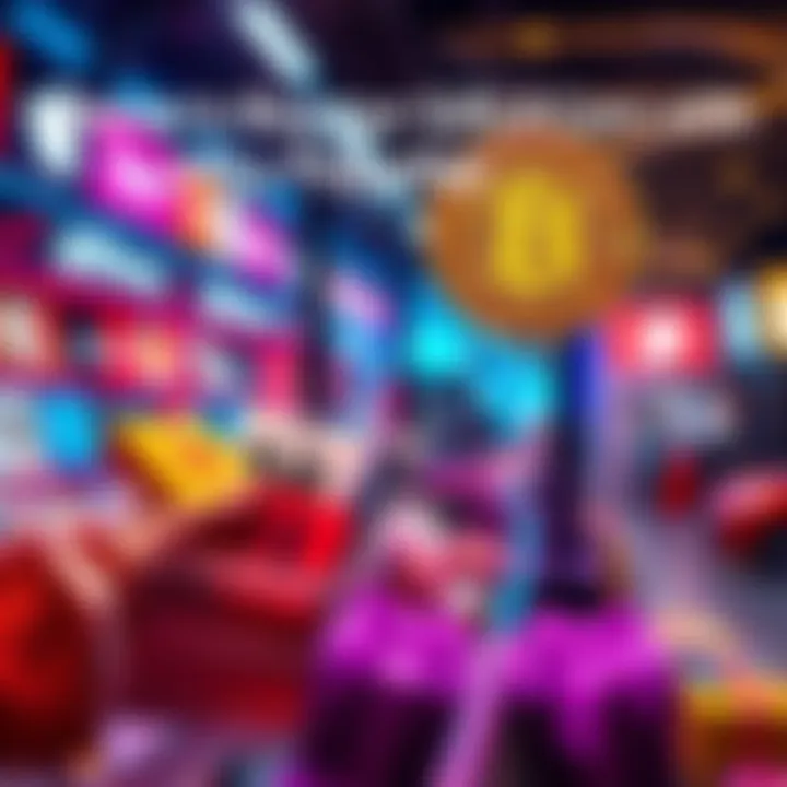 A person shopping online for gift cards with Bitcoin for popular brands like Apple and Amazon.