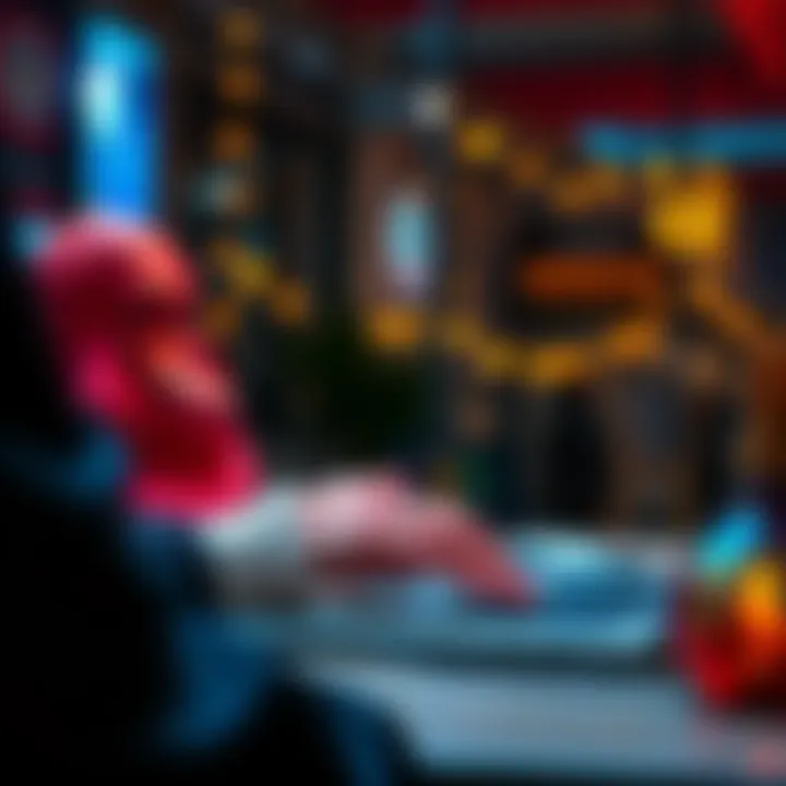 A person using a laptop to purchase Monero anonymously.