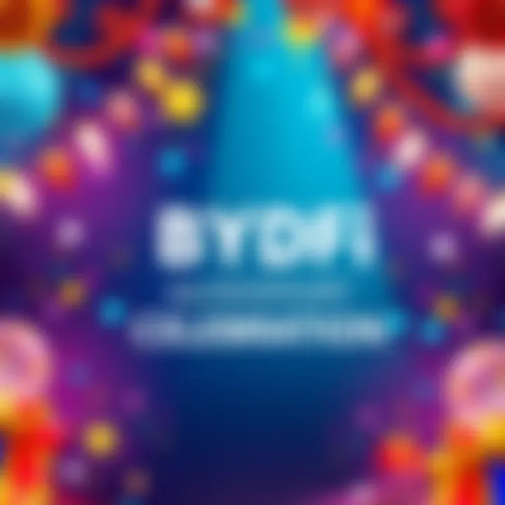 Colorful banner announcing BYDFi's 6th anniversary with a million-dollar prize pool, featuring festive decorations and an urgency to join before time runs out.