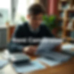 A person sits at a table with a calculator and papers, considering options for converting rent before a boost. The scene shows a thoughtful expression as they weigh the advantages and disadvantages.