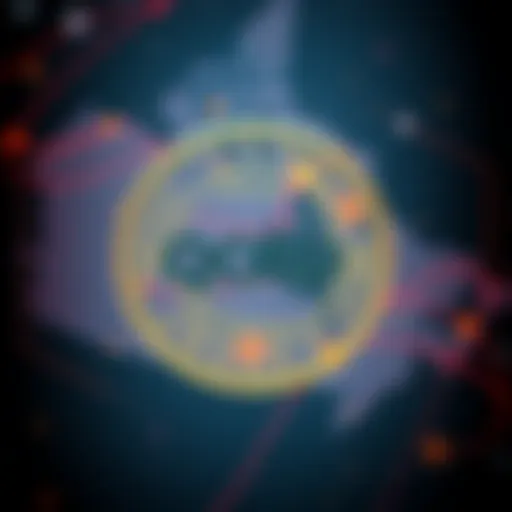 A digital representation of QCAD, Canada’s first fully compliant stablecoin, with a map of Canada in the background symbolizing local cryptocurrency adoption.