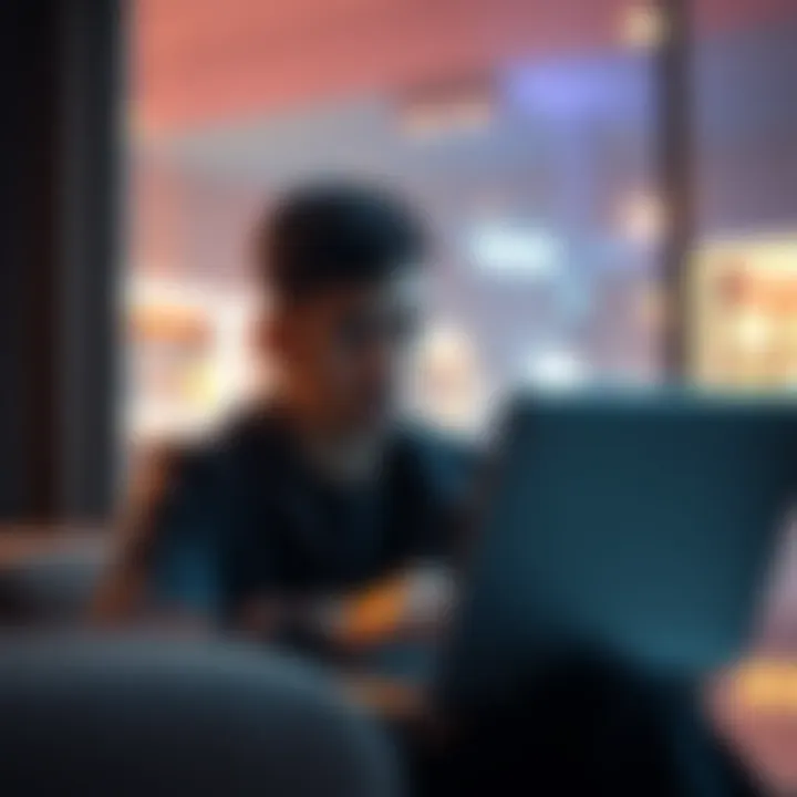 A person looking at their laptop with a worried expression while considering cancelling their REVOLUT metal plan after relocating to Asia.