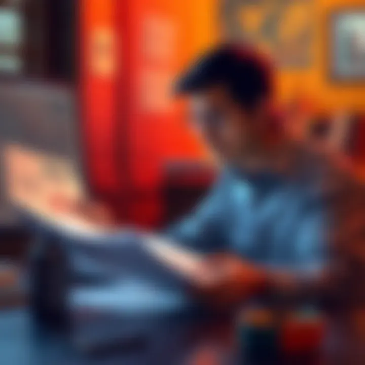 A person analyzing financial documents and charts related to capital gains tax and wealth distribution