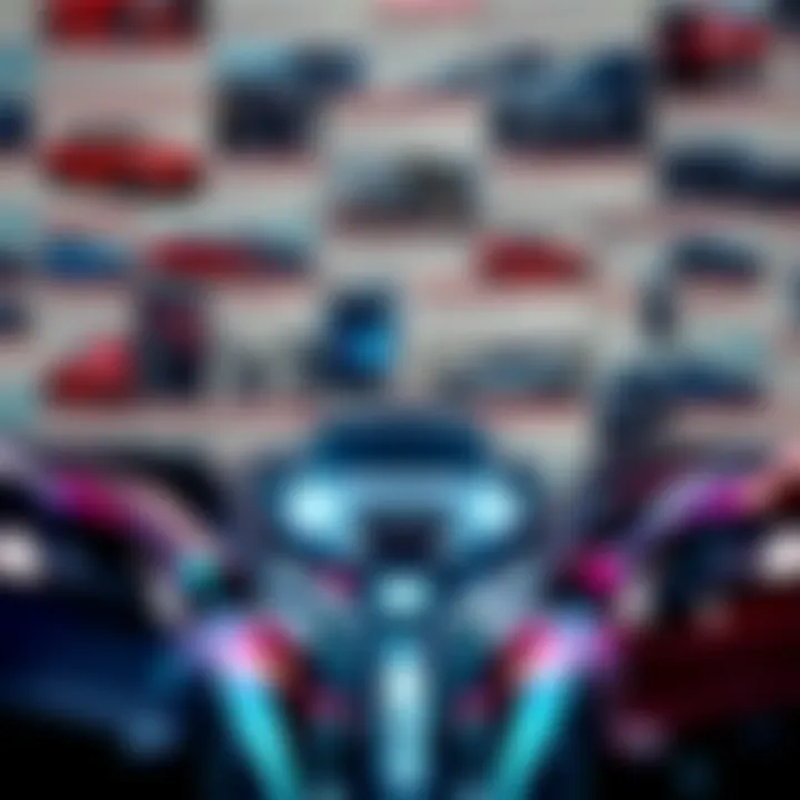 A collage of car listings highlighting missing data like compression tests and paint measurements.