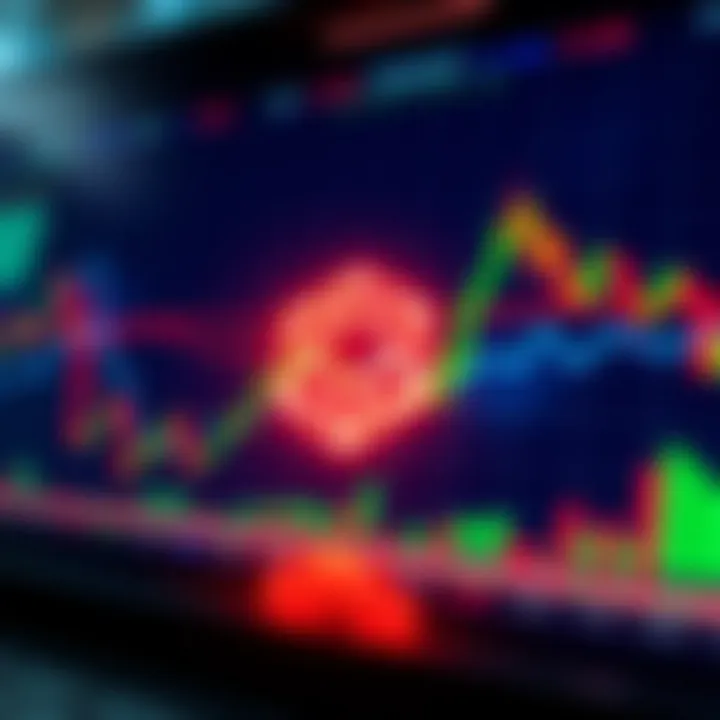 Cardano logo on a digital chart showing stagnation in price despite positive news