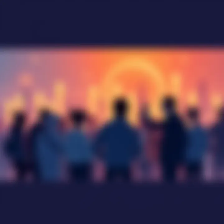 A group of people discussing decentralized finance innovations on a digital platform, showcasing Cardano's community growth in 2026.