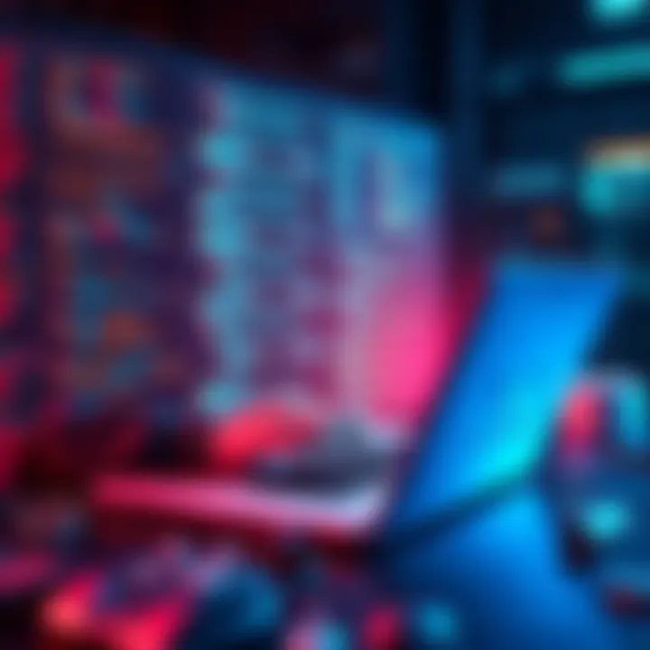 A developer using the Scalus In-Memory Emulator on a laptop, surrounded by code and Cardano branding.