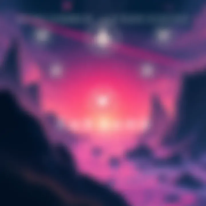 A digital illustration showing a futuristic landscape with symbols of Cardano and connections to the Non-Commie Layerverse.