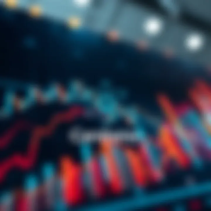 Cardano logo with upward trending graphs and charts in the background, representing market insights and future predictions.