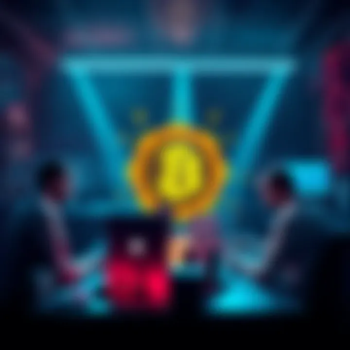 Graphic showing Cardano teams working on Bitcoin DeFi projects with a funding goal of 50 million dollars