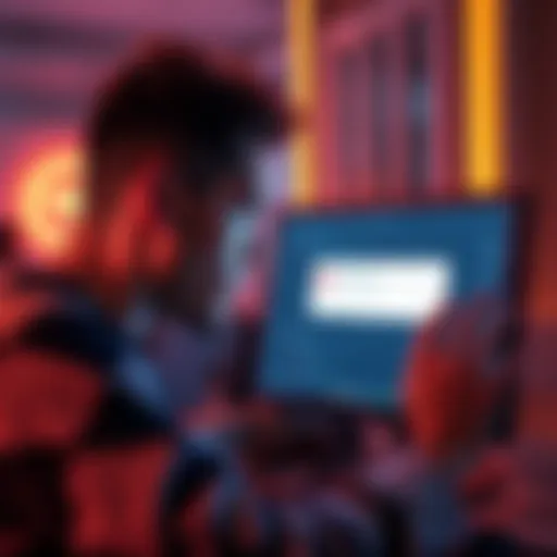 A person looking frustrated while checking their Cardano wallet on a computer screen, showing an error message about transfer problems.