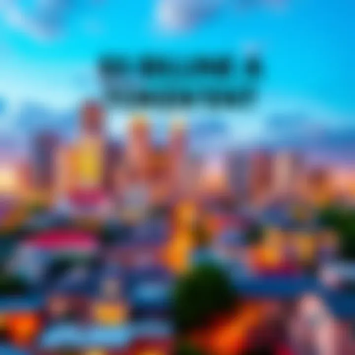 A view of diverse real estate properties with a digital overlay symbolizing tokenization and investment opportunities.