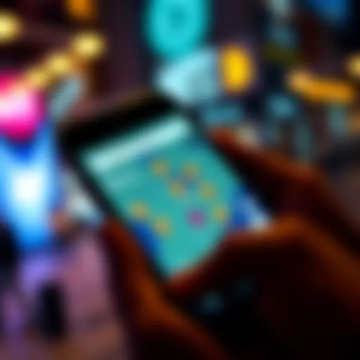 A smartphone screen displaying the Cash App with a map showing Bitcoin locations for transactions.