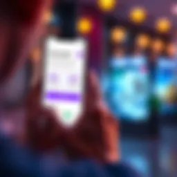 A person using the Cash Yield app on a smartphone, showcasing a screen with 3% interest rate on EUR, with monthly payout options.