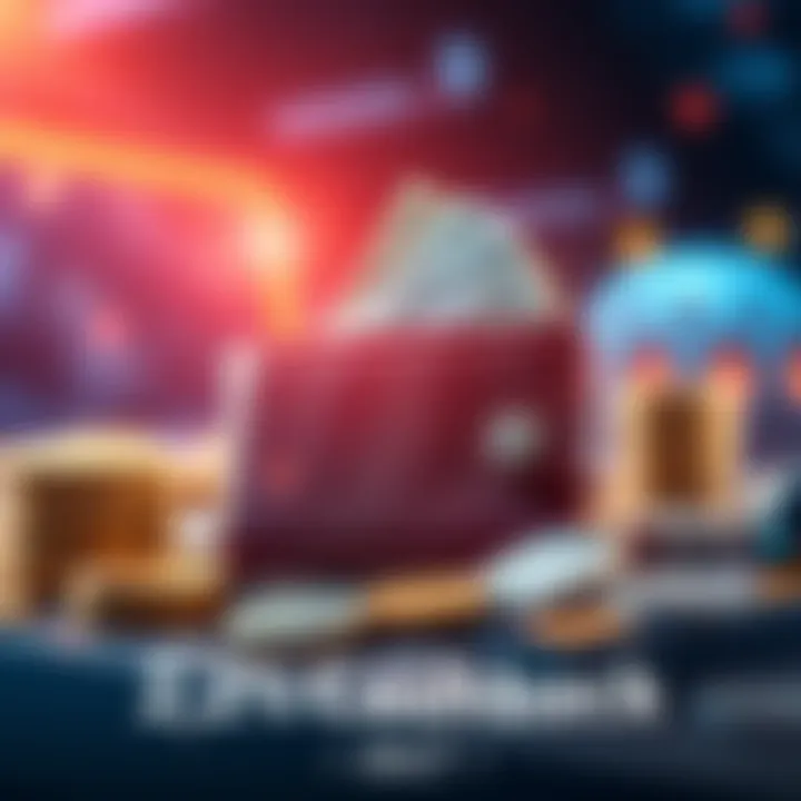 A graphic showing a wallet with cash and a cashback percentage symbol.