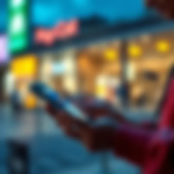 A person using a smartphone to manage their prepaid Mastercard funds