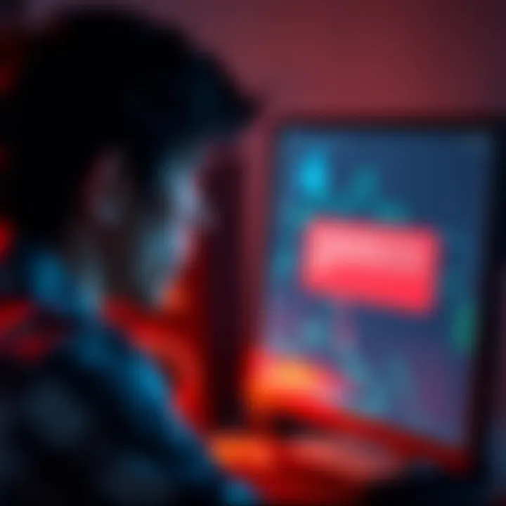 A person looking concerned while staring at a computer screen displaying a warning message about lost access to a crypto wallet, illustrating the risks of smart contracts.