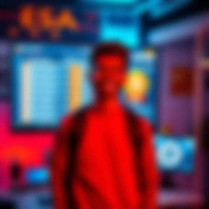 A person with a big smile stands in front of a computer screen showing a ranking list with a top 500 badge, celebrating their achievement