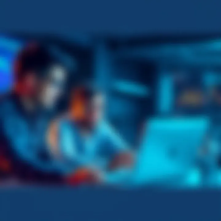 Chainlink Marketing Campaign Chainlink team members working on a marketing campaign, brainstorming ideas to increase brand awareness in the crypto community.