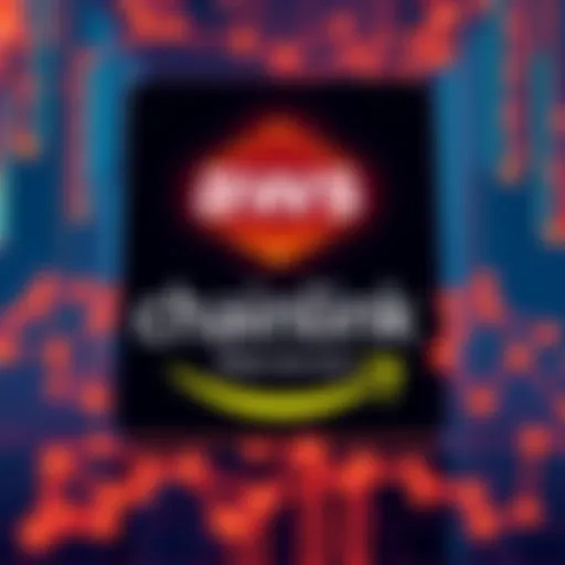 Illustration showing Chainlink logo integrated with Amazon Web Services logo, symbolizing the launch of a data standard for secure blockchain applications