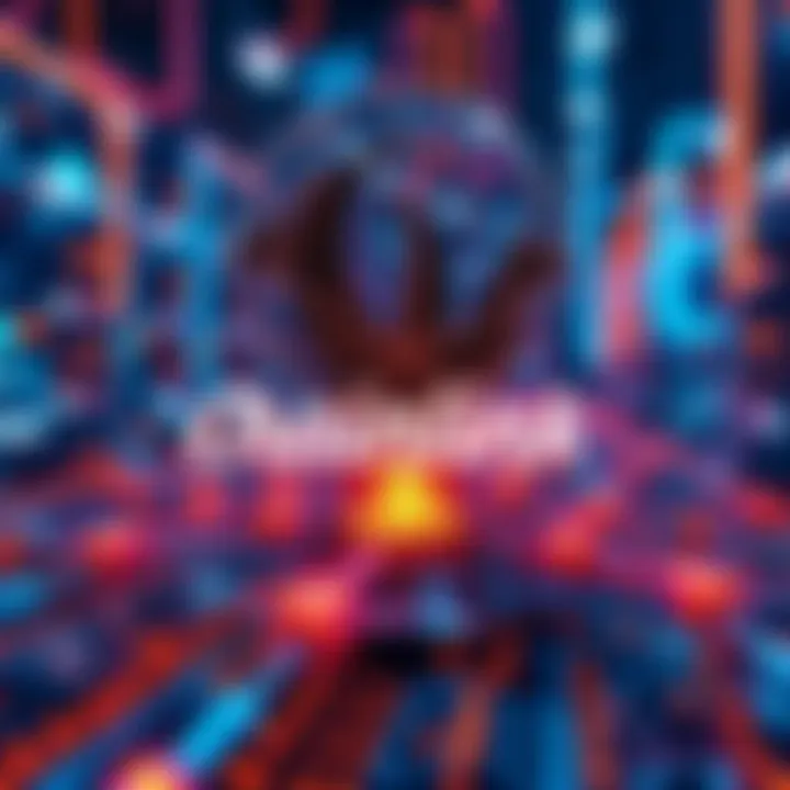 Chainlink Financial Web Services in Action A visual representation of banks and cryptocurrency merging, showcasing Chainlink's Financial Web Services as the core of a new financial infrastructure, with the phrase 'Invisible Backbone' highlight...