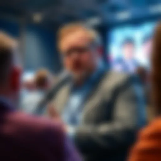 Charles Hoskinson discusses voting systems and blockchain technology at a conference