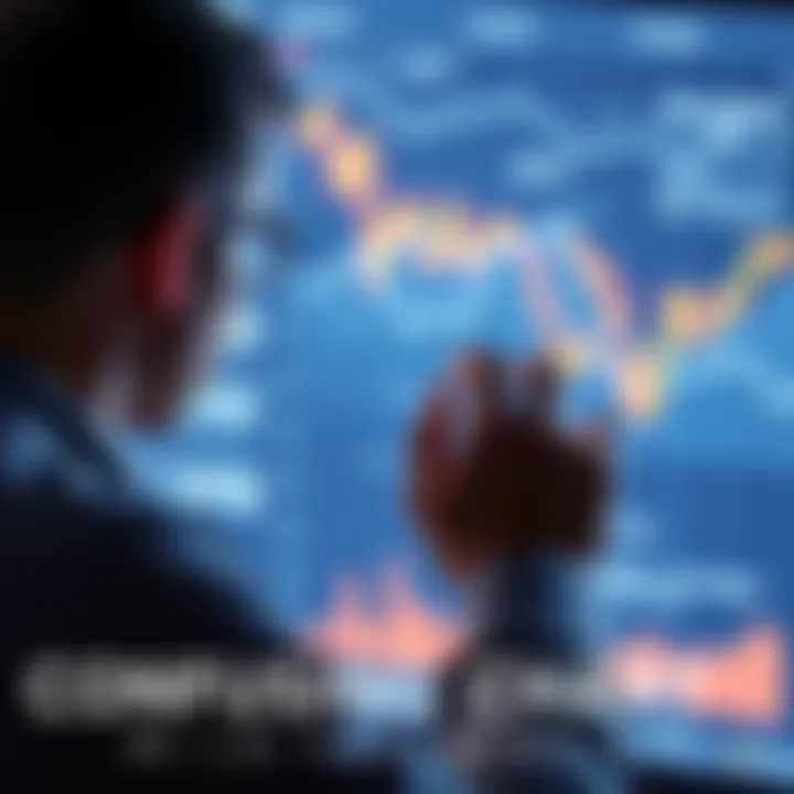 A person looking at a complex chart on a screen, scratching their head in confusion