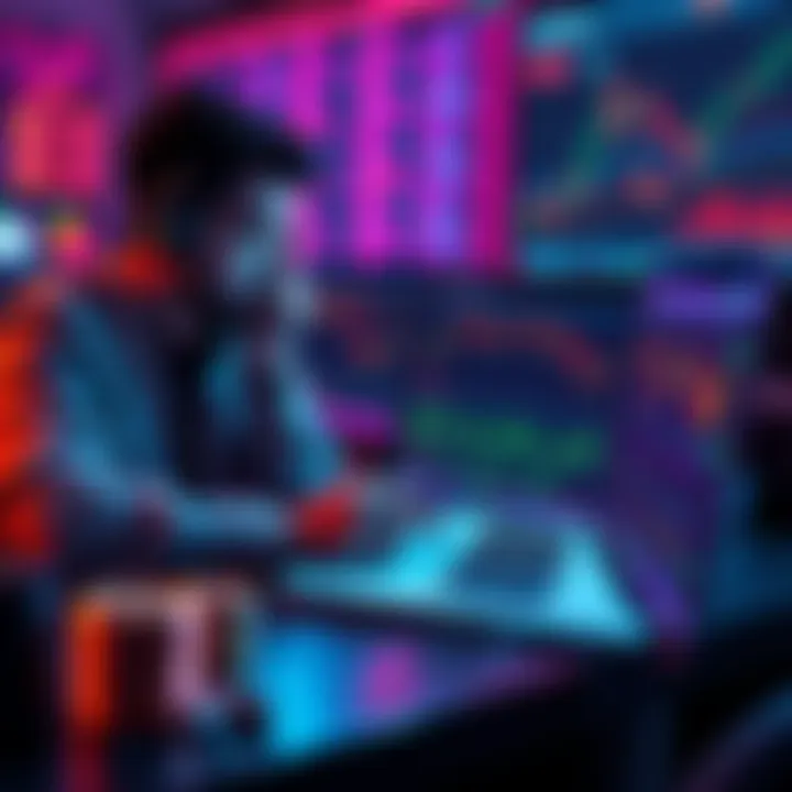 Beginner crypto traders using charting tools on a laptop to analyze market data