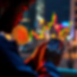 Individual looking at Bitcoin price charts on a mobile device