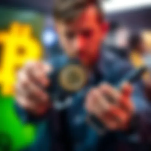 Choosing a Hardware Wallet for Bitcoin A person holding a Ledger and Trezor hardware wallet, comparing their features for Bitcoin security.