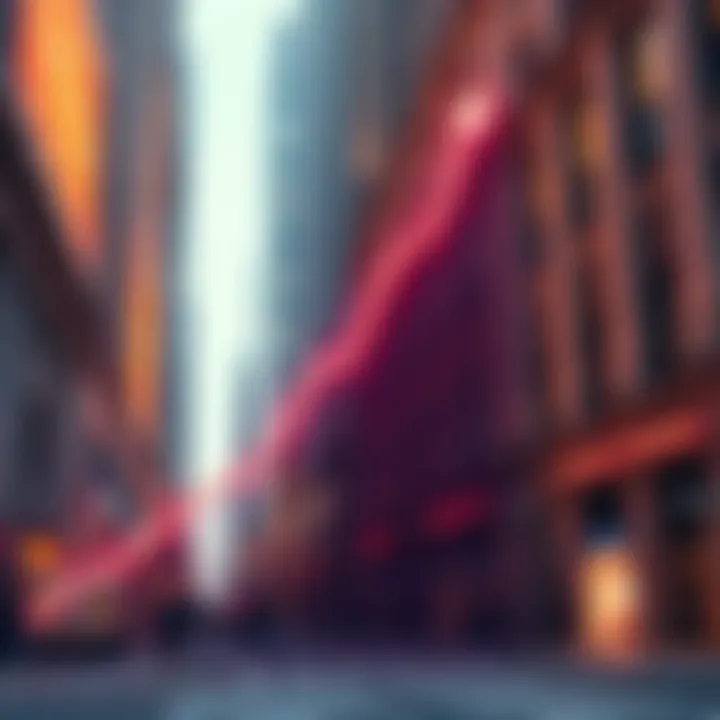 An upward graph showing Circle's market cap rising to 72 billion, symbolizing financial success and investor interest, with Wall Street backdrop.