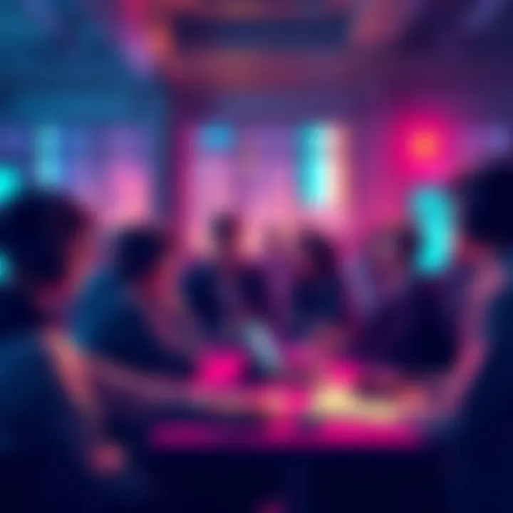 Group of people brainstorming ideas for future city projects at a Hackathon