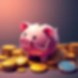 Clarity Act and Stablecoin Illustration An illustration showing a broken piggy bank alongside stablecoins, representing the ban on passive stablecoin rewards under the Clarity Act.
