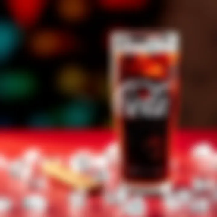 A cold glass filled with Coca-Cola and ice cubes, highlighting its dark color and fizzy bubbles, with a cinnamon stick next to it to suggest flavor change discussions.