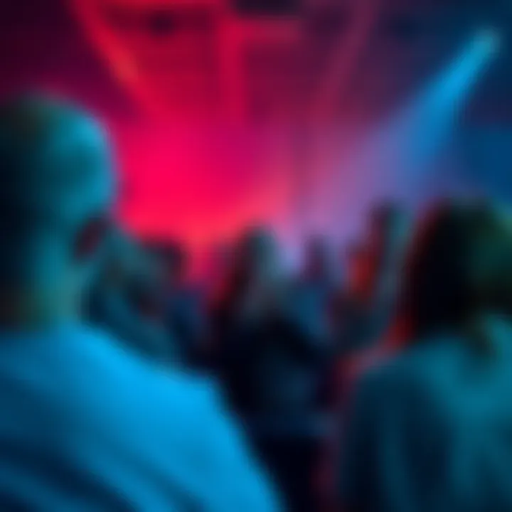 A scene from Coinbase's karaoke-themed commercial featuring people singing with no audience applause, reflecting disappointment during the Super Bowl.