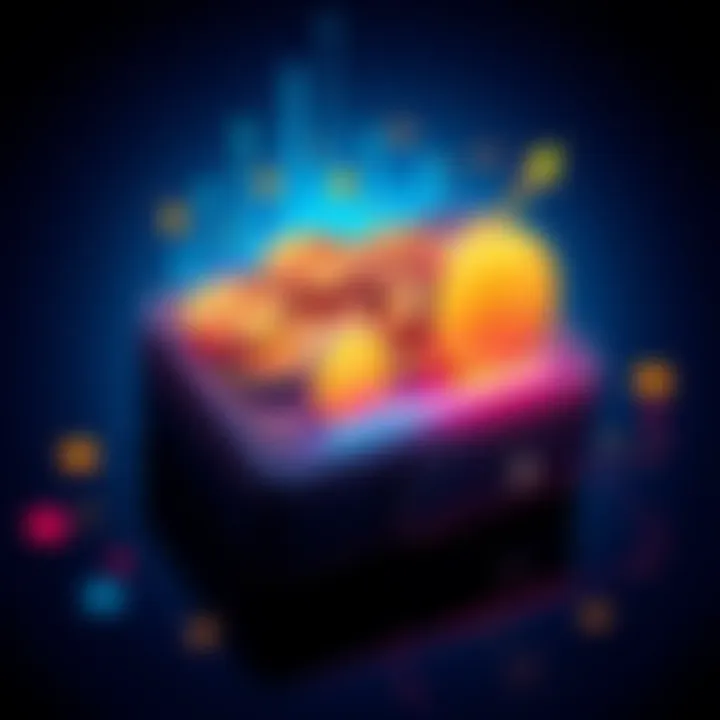 A conceptual illustration showing a digital wallet filled with USDC coins and a graph indicating growth, symbolizing investment opportunities.