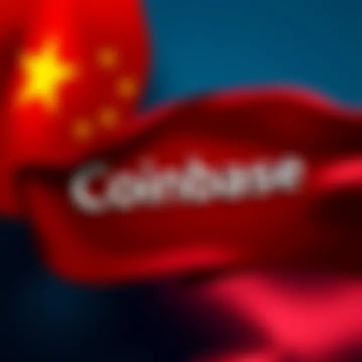 Coinbase logo alongside the Chinese flag, representing the new registration for users in China.