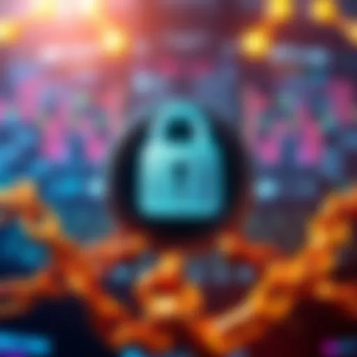 A graphic showing a lock symbol with broken chains, representing a data breach in Coinbase.