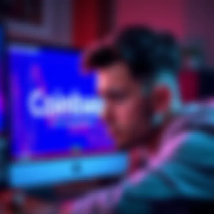 A person looking at a computer screen displaying Coinbase with a worried expression, highlighting deposit problems