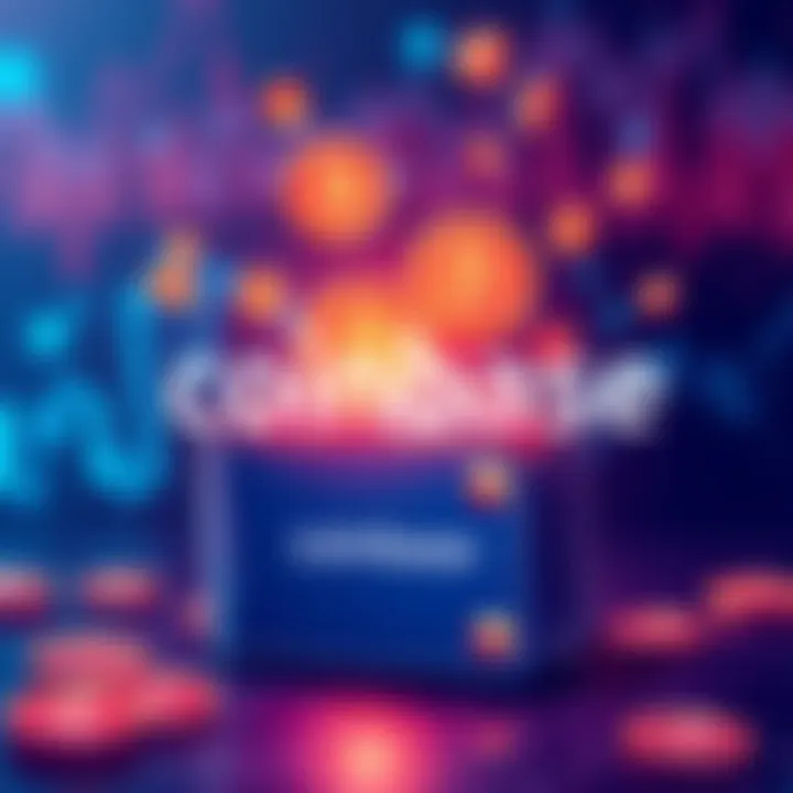 Illustration showing Coinbase logo with a digital wallet holding various cryptocurrency coins, symbolizing the HODL mode feature for investors.