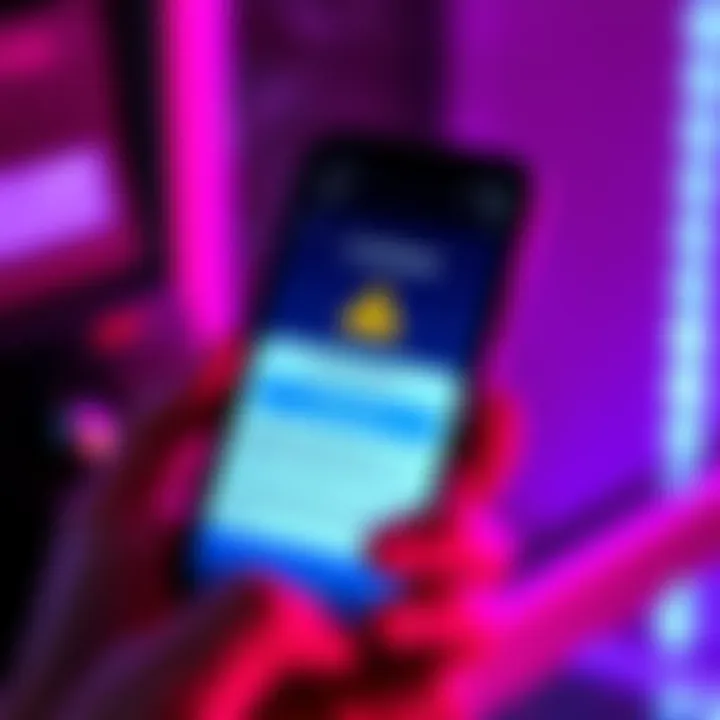 A smartphone displaying a warning message about Coinbase telephone scams, indicating people should be cautious of fake calls.