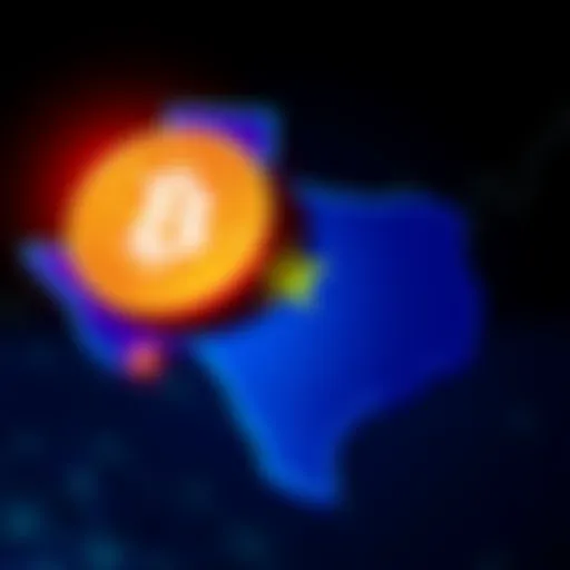 Coinbase logo with Texas state outline in the background, representing the move from Delaware to Texas.
