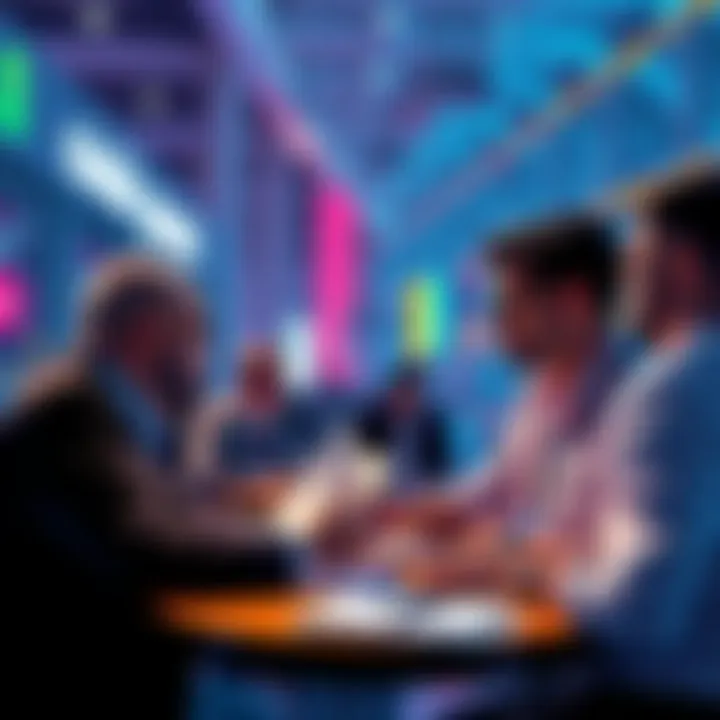 Coindesk representatives discussing sponsor registration using Anvil's letters of credit for Consensus 2026