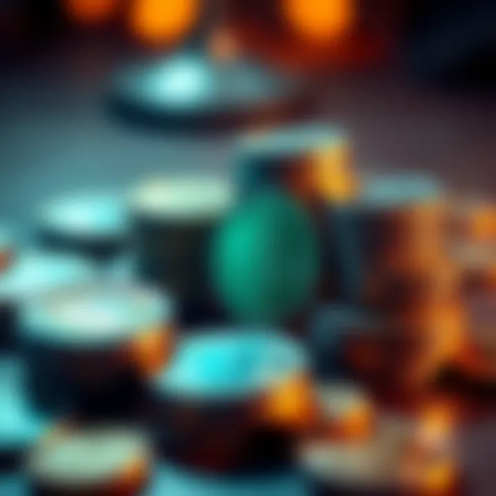 Coins and Marketing Debate A group of coins on a table, with one coin highlighted, symbolizing the discussion on marketing effectiveness. Some coins appear more worn than others, representing different strategies in gaining traction.